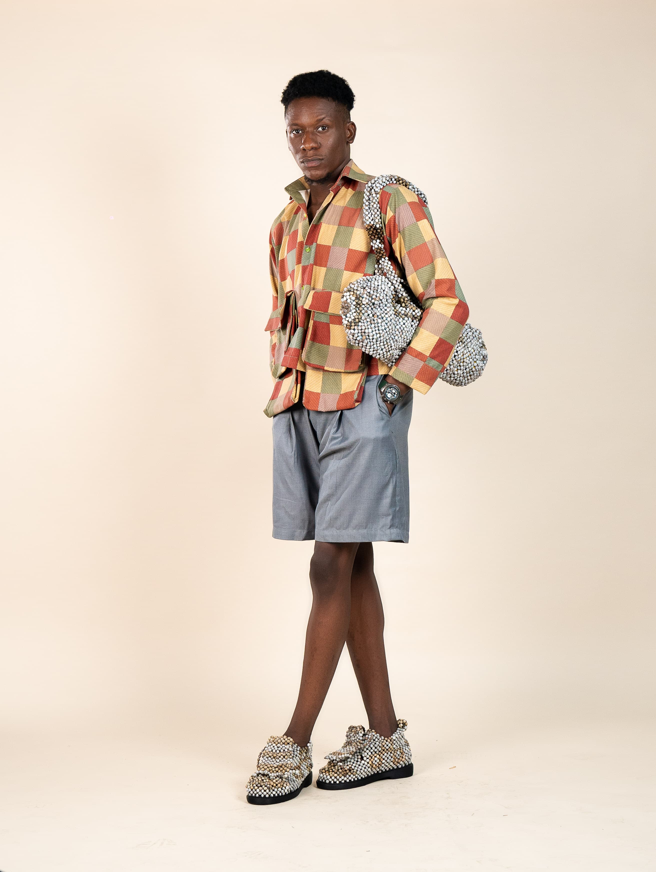 Création mode d'un talent accompagné par l'IRMA, look 5